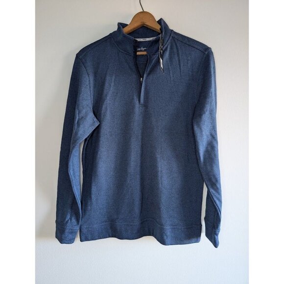 Walter Hagen Sweater Size Small Perfect 11 Golf Pullover 1/4‎ Zip Blue NEW - Picture 1 of 10